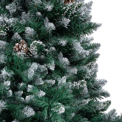 vidaXL フェイククリスマスツリー 松ぼっくり＆白い雪付き 180cm