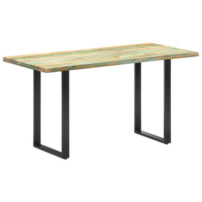 vidaXL ダイニングテーブル 140x70x76cm 無垢の再生木材