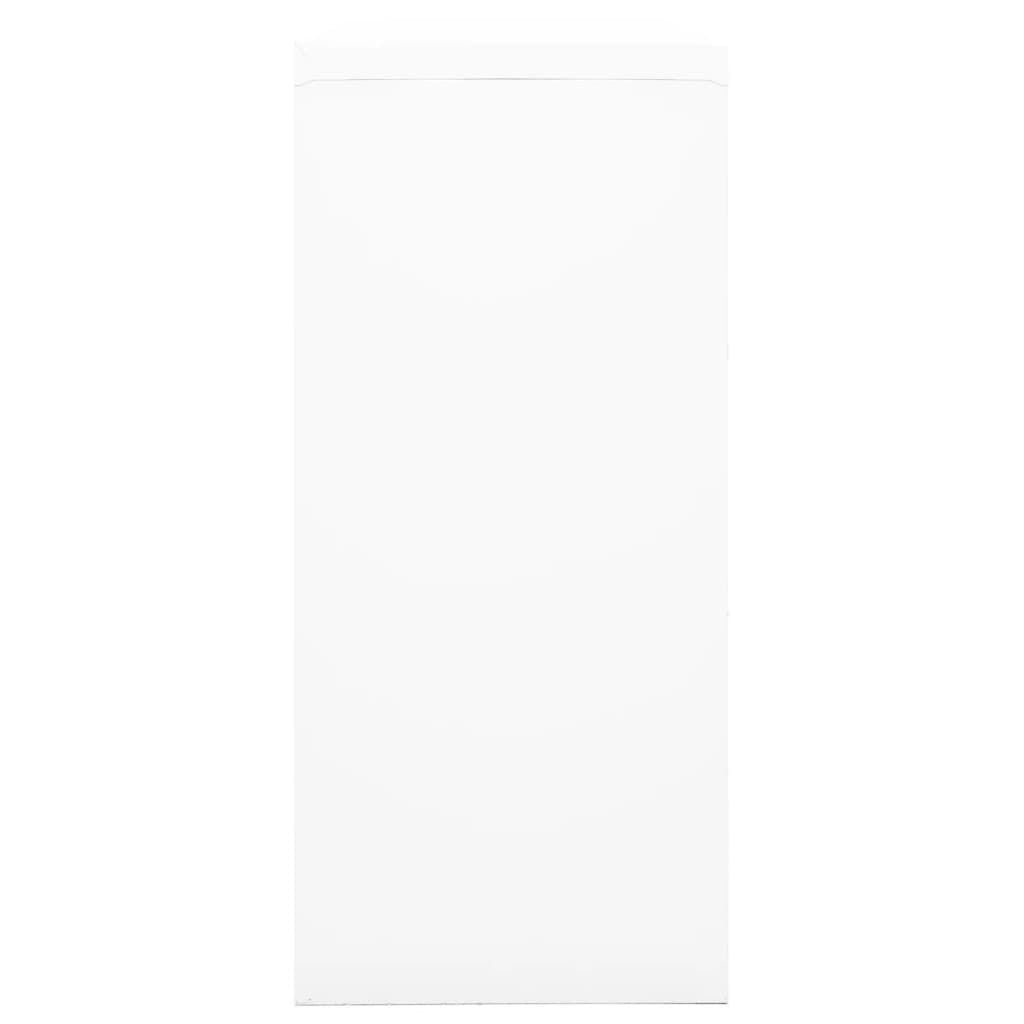 vidaXL スライドドアキャビネット ホワイト 90x40x90cm スチール