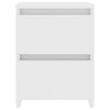 vidaXL ベッドサイドキャビネット 2個 白色 30x30x40cm パーティクルボード