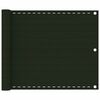 vidaXL バルコニースクリーン ダークグリーン 75x500cm 高密度ポリエチレン