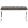 vidaXL ベンチ 97cm グレー ベルベット＆ステンレススチール製