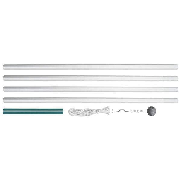 vidaXL 組立て式の旗竿 6.2m アルミニウム