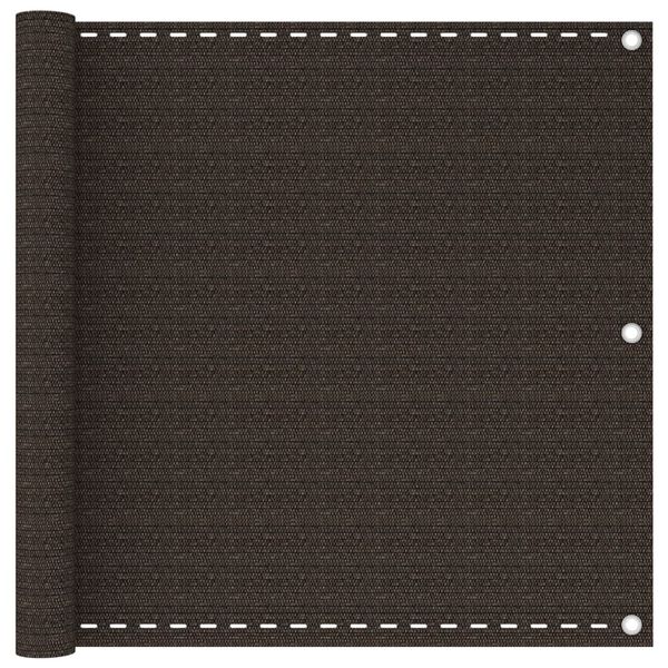 vidaXL バルコニースクリーン ブラウン 90x400cm 高密度ポリエチレン