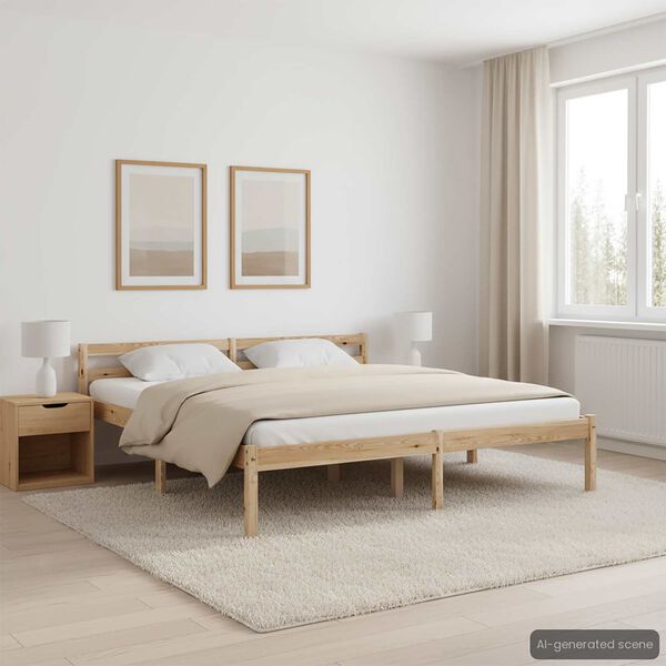 vidaXL ベッドフレーム パイン無垢材 180x200cm