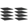 vidaXL 本棚ボード 8点 ハイグロスブラック 40x50x1.5cm エンジニアリングウッド