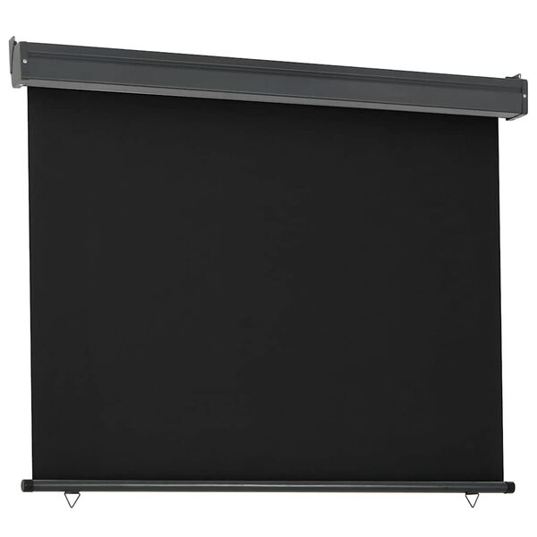 vidaXL バルコニー用 サイドオーニング 125x250cm ブラック