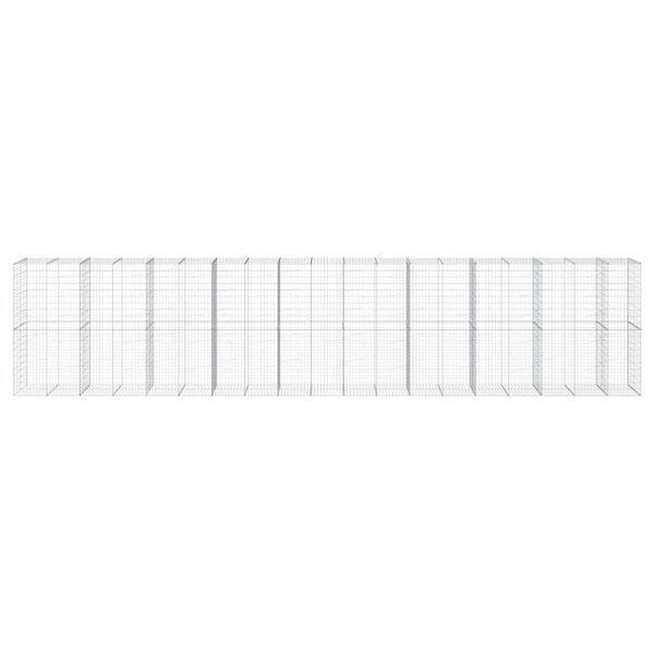 vidaXL 蛇籠バスケット カバー付き 950x100x200cm 亜鉛メッキ鉄