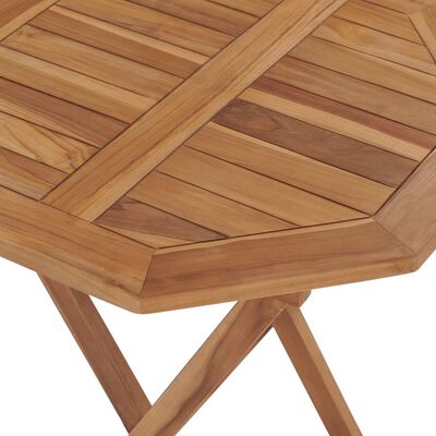 vidaXL 折りたたみ式ガーデンテーブル 60x60x75 cm チーク無垢材