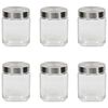 vidaXL 保存瓶 シルバーふた付き 6点 1200ml