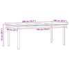vidaXL ガーデンダイニングテーブル ブラック 200x100x74 cm スチール＆ガラス製