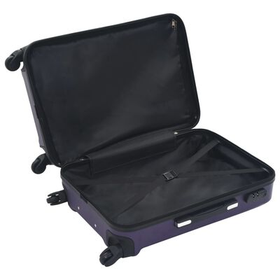 vidaXL ハードスーツケース3点セット パープル ABS製