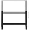 vidaXL ワークベンチ用フレーム 調整可能 2点 金属製 85x(69-95.5)cm ブラック
