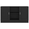 vidaXL サイドボード ブラック 120x30.5x70cm エンジニアリングウッド