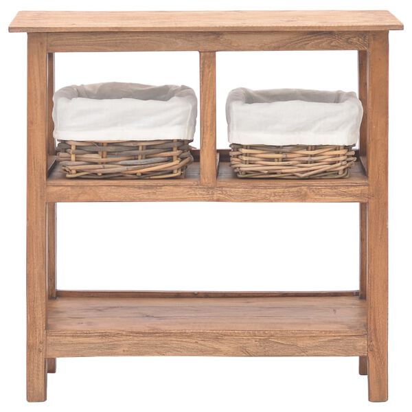 vidaXL コンソールテーブル マホガニー無垢材 69x28x70cm