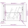 vidaXL ガーデンゲート アンスラサイト 100x75 cm スチール グラスデザイン
