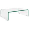 vidaXL TV/モニター台 ガラス製 クリア 40x25x11cm