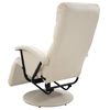 vidaXL TVが見やすいリクライニングチェア クリーム 合成皮革製