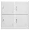 vidaXL ロッカーキャビネット ライトグレー 90x45x92.5cm スチール
