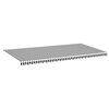 vidaXL オーニング用 交換用生地 アントラシート＆ホワイト 600x300cm ポリエステル