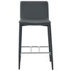 vidaXL バースツール 2点 グレー 合成皮革製
