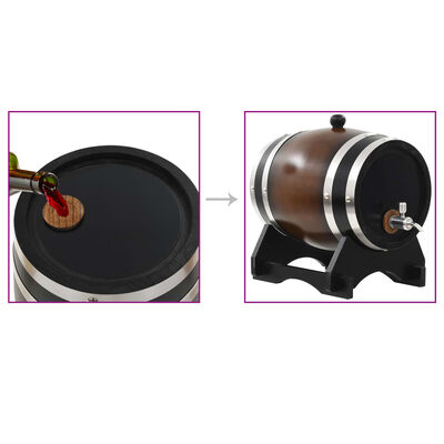 vidaXL ワイン樽 栓付き パイン無垢材 6 L