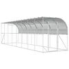 vidaXL 壁に対する鶏小屋 シルバー 600 x 150 x 215 cm 亜鉛メッキ鋼板