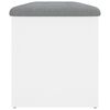 vidaXL 収納ベンチ ホワイト 102x42x45 cm エンジニアードウッド