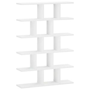 vidaXL 壁棚 ホワイト 70 x 17 x 101 cm エンジニアードウッド
