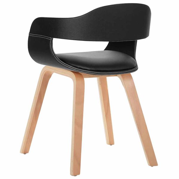 vidaXL リクライニングチェア ブラック 合成皮革 曲げ木