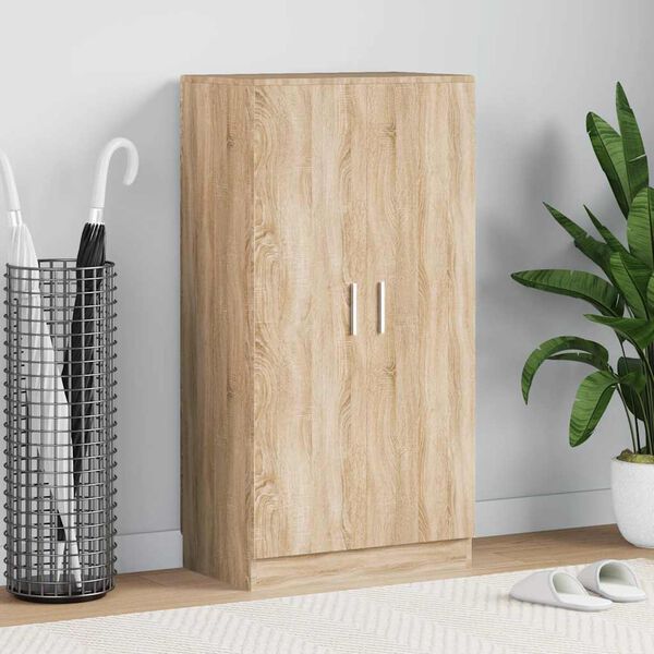 vidaXL シューズキャビネット 7段 オーク