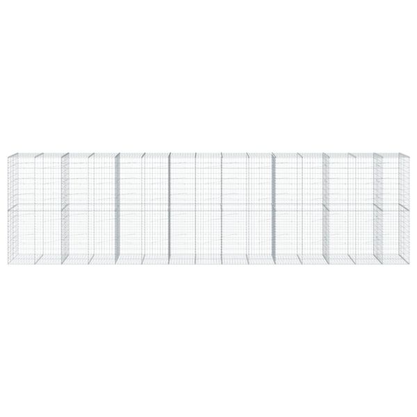 vidaXL 蛇籠バスケット カバー付き 750x100x200cm 亜鉛メッキ鉄