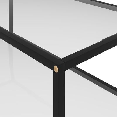 vidaXL コーヒーテーブル 透明 100x50x35cm 強化ガラス製