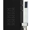 vidaXL シャワーパネルユニット アルミ製 20x44x130cm ブラック