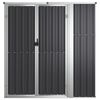 vidaXL 園芸用具 物置 161x89x161cm 亜鉛メッキ鋼製 アントラシート