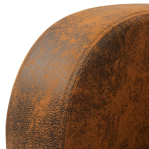 vidaXL アームチェア ブラウン スエード調 合成皮革製