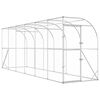 vidaXL 壁に対する鶏小屋 シルバー 600 x 150 x 215 cm 亜鉛メッキ鋼板