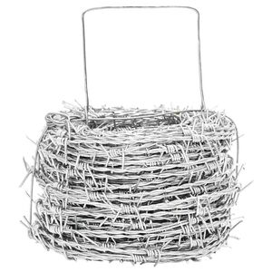 vidaXL バーブドワイヤー シルバー 100 m 溶融亜鉛メッキ鋼