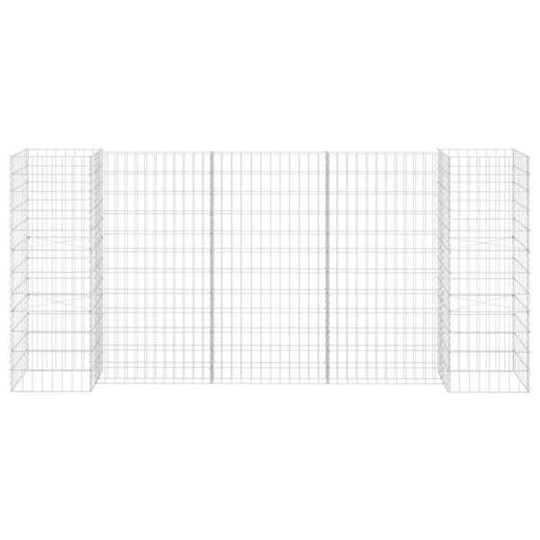 vidaXL H字型ガビオンプランター 260x40x120cm スチールワイヤー製