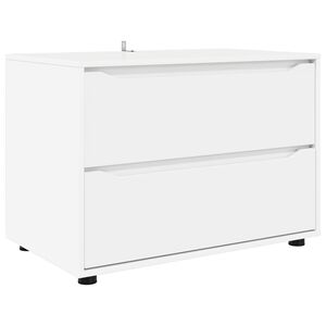 vidaXL 収納キャビネット 80 x 48 x 57 cm エンジニアードウッド ホワイト