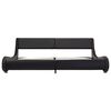 vidaXL ベッドフレーム ブラック 合成皮革製 180x200cm