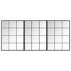 vidaXL ウォールミラー 3点 ブラック 80x60cm 金属製