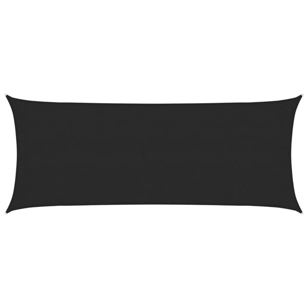 vidaXL サンシェードセイル 160g/m&sup2; ブラック 2x5m 高密度ポリエチレン