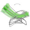 vidaXL ロッキングチェア 2点 スチール製 グリーン