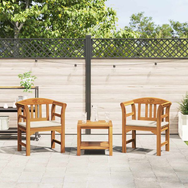 vidaXL バラのベンチ ナチュラル 68.5 x 46 x 82.5 cm ソリッドアカシアウッド