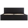 vidaXL 油圧式収納ベッドフレーム ブラック 合成皮革製 160x200cm