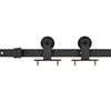 vidaXL スライド式ドア SKIEN 金具キット 183cm スチール製 ブラック