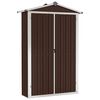 vidaXL ガーデン納屋 116x45x175cm 亜鉛メッキ鋼製 ブラウン