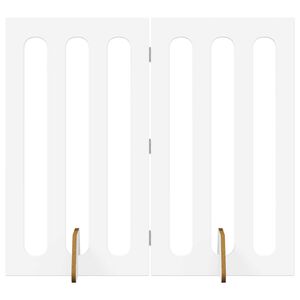 vidaXL 折りたたみペットフェンス 2 pcs ホワイト 100.5 x 38 x 90 cm 合板
