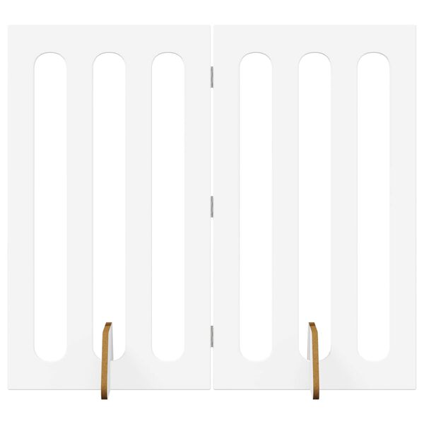 vidaXL 折りたたみペットフェンス 2 pcs ホワイト 100.5 x 38 x 90 cm 合板